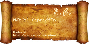 Mözl Ciprián névjegykártya